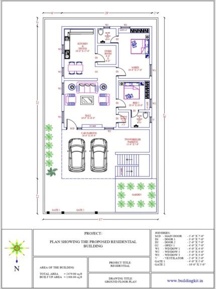 29' x 52' 2BHK